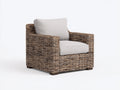 Fauteuil en rotin - rotin-tissu-bois - 102 x 91 x 82 cm - beige-marron naturel - style campagne
