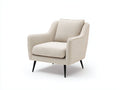 Fauteuil-tissu-96x84x78 cm-beige-noir-style moderne minimaliste