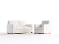 Ensemble de canapés-cuir synthétique-154x82x78 cm-blanc-moderne minimaliste
