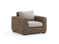 Fauteuil en rotin - rotin-tissu-bois - 105 x 93 x 83 cm - beige-marron naturel - style naturel