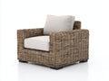 Fauteuil en rotin - rotin-tissu-bois - 108 x 94 x 85 cm - beige-marron naturel - style naturel