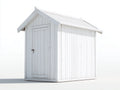 Abri de jardin - Bois - 240x170x235 cm - Blanc - Rustique avec porte battante