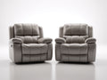 Ensemble de canapés-cuir synthétique-104x98x103 cm-gris taupe-moderne relax