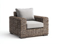 Fauteuil en rotin - rotin-tissu-bois - 103 x 91 x 84 cm - beige-marron naturel - style campagne