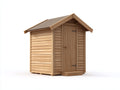 Abri de jardin - Bois - 210x165x225 cm - Bois naturel - Rustique avec porte battante