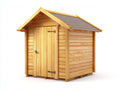 Abri de jardin - Bois - 230x175x230 cm - Bois naturel-Gris brun - Rustique avec porte battante